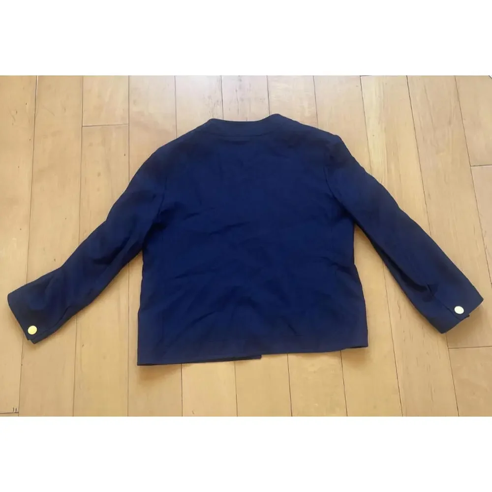 Gucci Navy Uniform Blazer Jacket Sz 46 Gold Buttons Pockets Italy Bulgaria - Picture 4 of 7